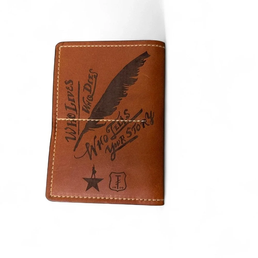 Brown leather TACTILE craftworks Manhattan Map passport holder Wallet unisex